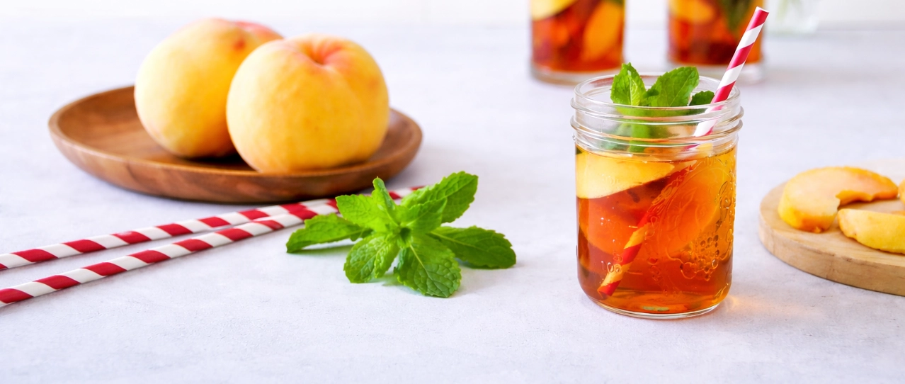 Pfirsich Eistee Banner - Hintergrund